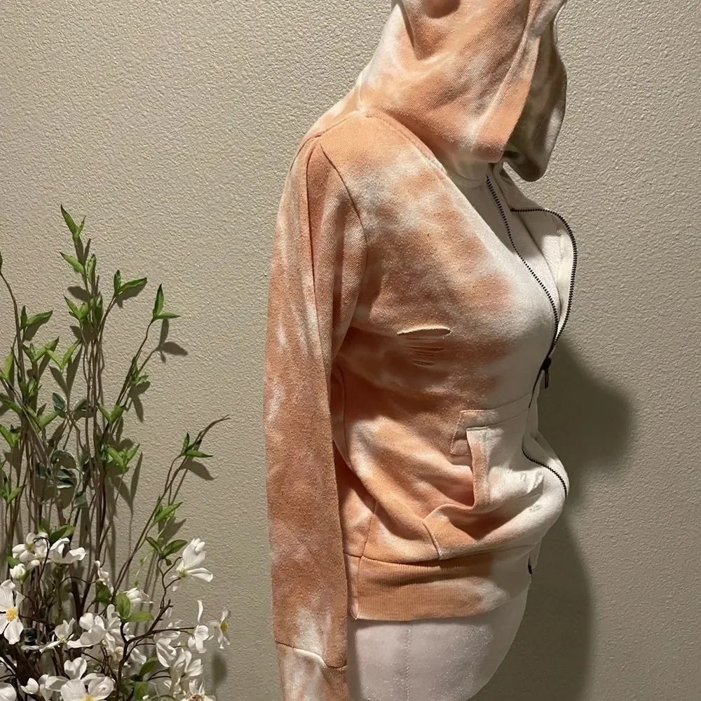 Vintage Havana Distressed Kid Zipper Hoodie size 14